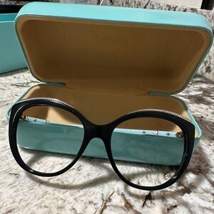 Tiffany & Co. Black Oversized Round Women's Sunglasses